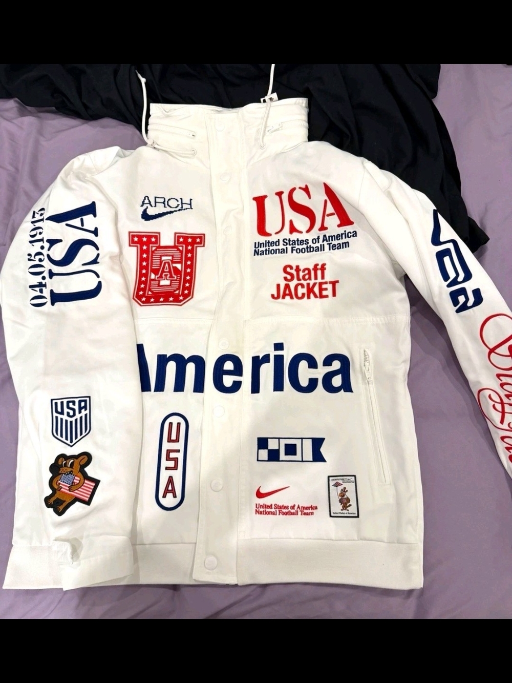 Nike x V.A.A USA Staff Jacket White VAA Virgil Abloh Men's Size S